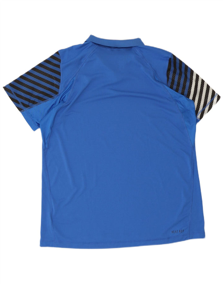 Adidas Ανδρικό Πόλο Μπλουζάκι 2XL Μπλε Ριγέ Πολυεστέρας