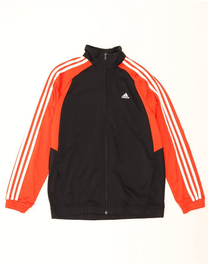 Κορυφαία φόρμα Adidas Boys σακάκι 15-16 ετών Μαύρο Colourblock Polyester