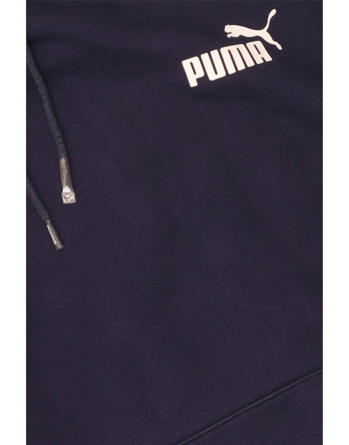 Ανδρικό γραφικό φούτερ με κουκούλα Puma, μεσαίο μπλε βαμβακερό