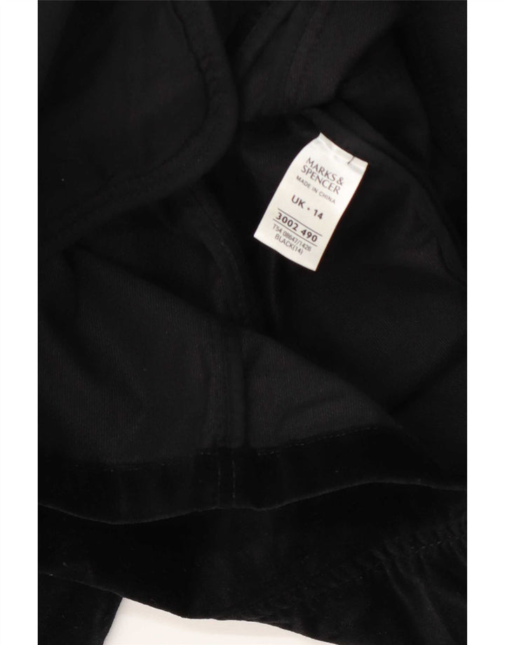 Marks & Spencer Γυναικείο βελούδινο σακάκι μπλέιζερ με 3 κουμπιά UK 14 μεσαίο μαύρο