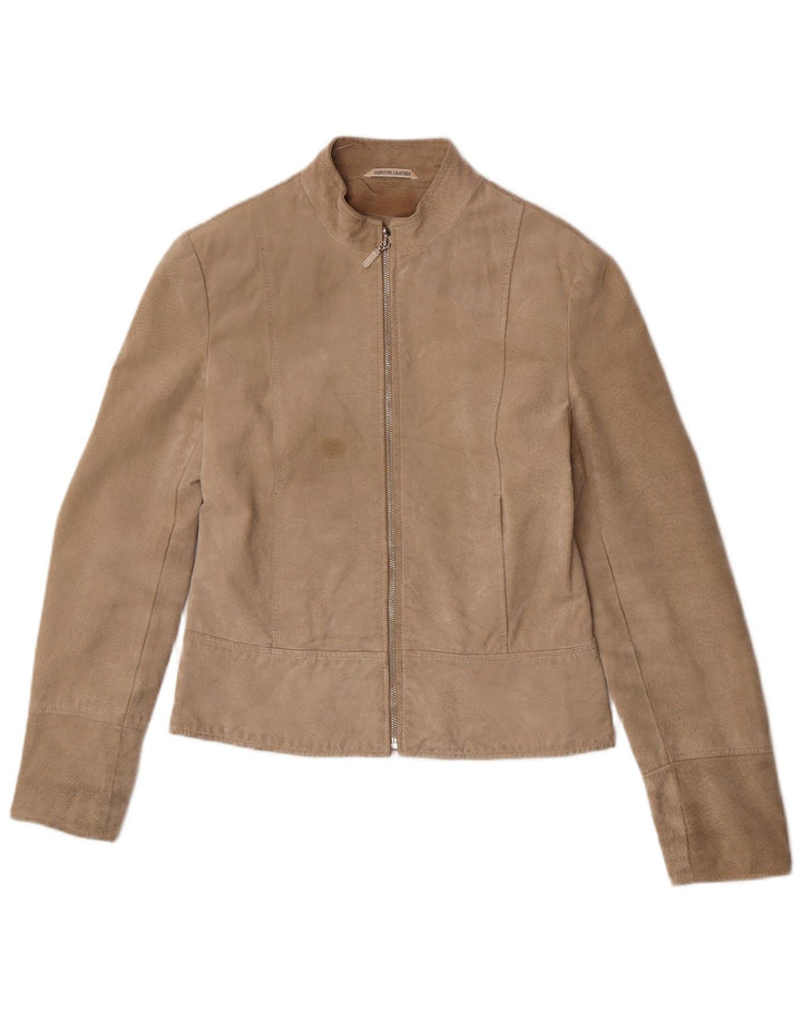 Privilegi Γυναικείο Suede Jacket IT 42 Medium Beige Leather