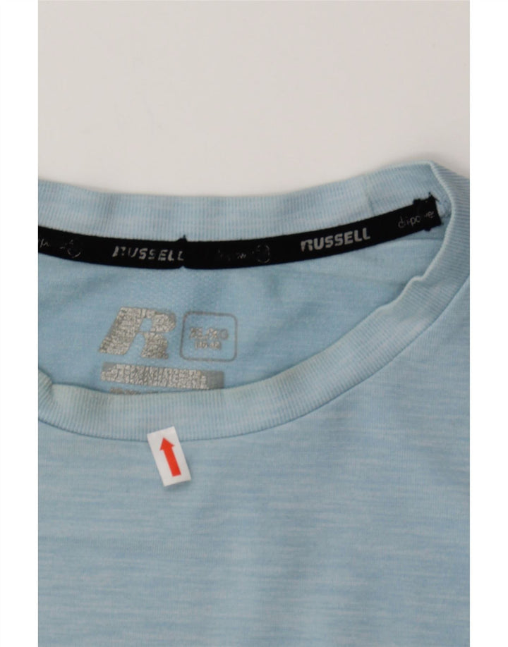 RUSSELL ATHLETIC Mens T-Shirt Top XL Blue Nylon Vintage Russell Athletic and Second-Hand Russell Athletic from Messina Hembry 