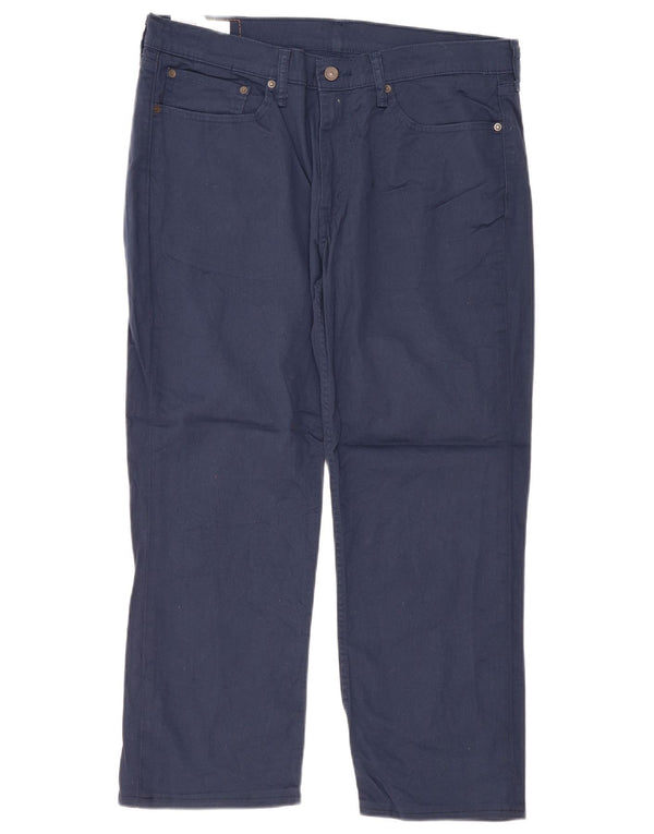 Levi's Mens 514 Straight Casual Παντελόνι W36 L27 Navy Blue Cotton
