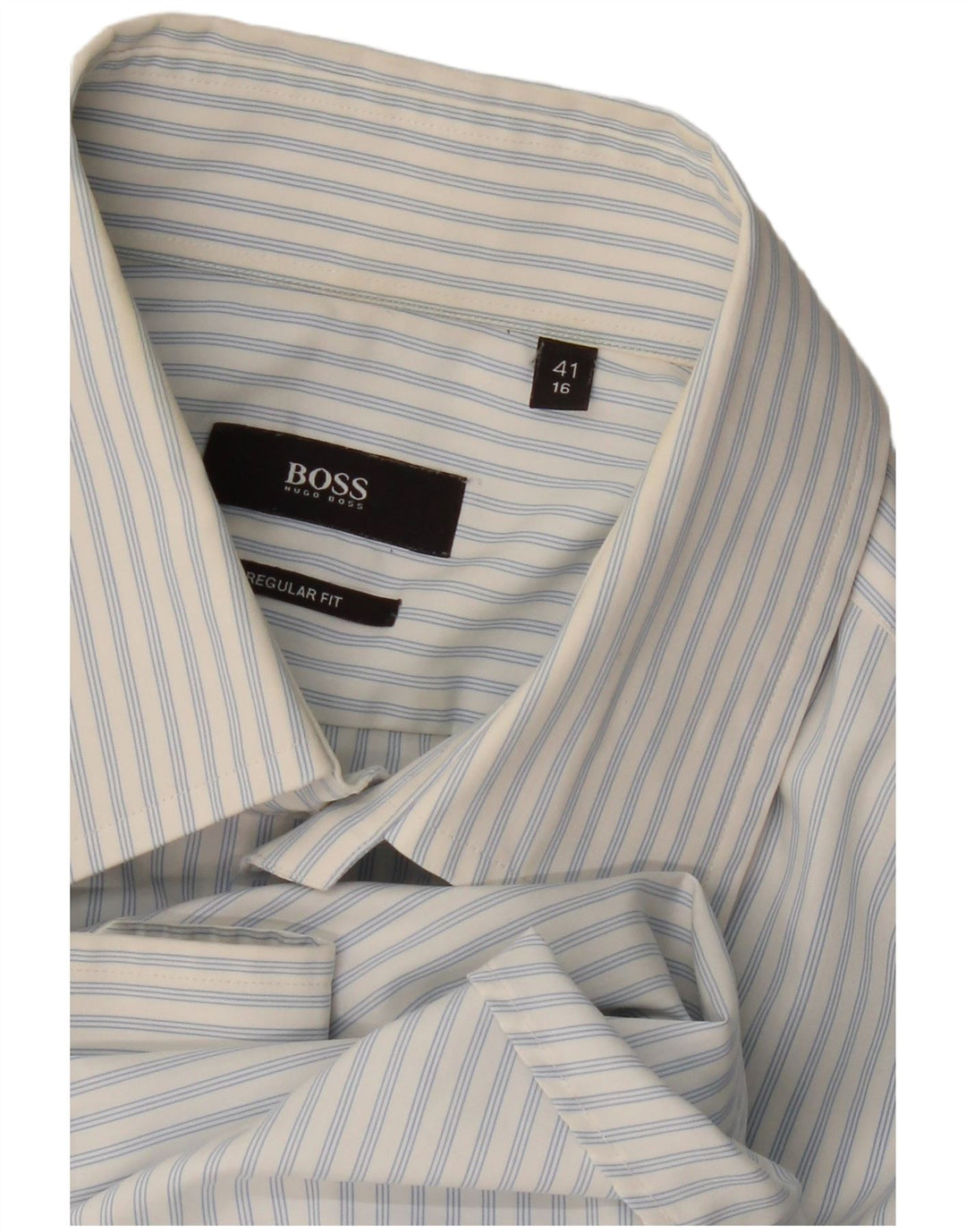 Ανδρικό πουκάμισο Hugo Boss με κανονική εφαρμογή, μέγεθος 41 16 μεγάλο μπλε ριγέ