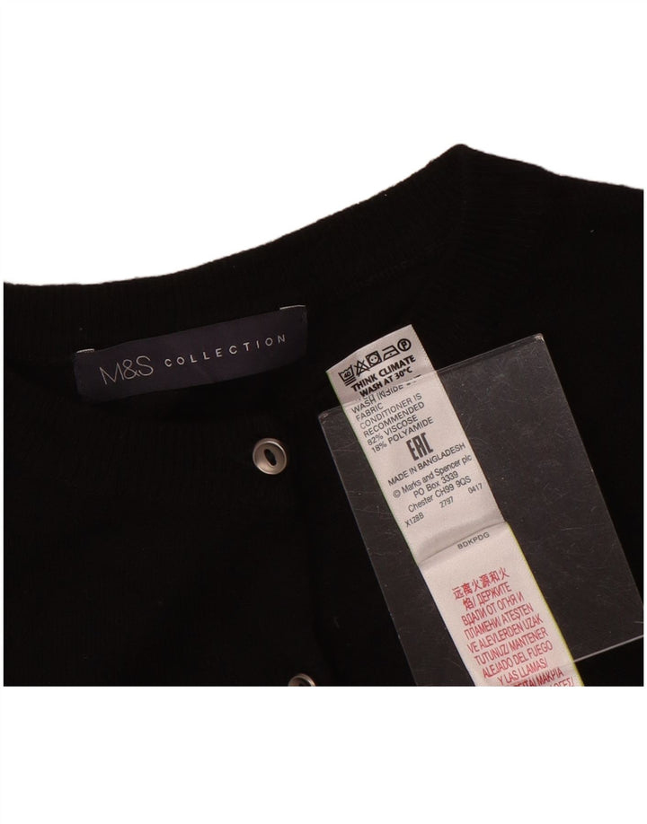 Marks & Spencer Γυναικεία Ζακέτα πουλόβερ UK 8 Small Black Viscose
