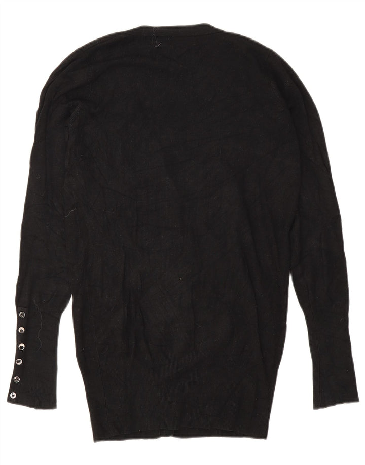 Zara Γυναικεία Ζακέτα UK 10 Small Black Rayon