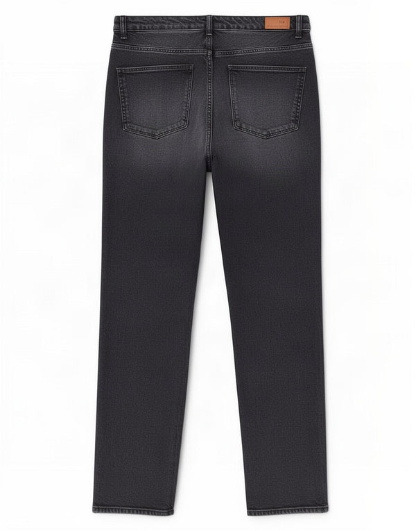 Zara Γυναικείο Straight Jeans EU 46 2XL W36 L28 Μαύρο