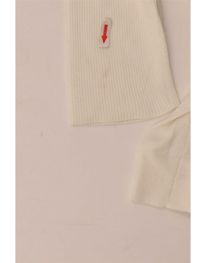 Marks & Spencer Γυναικείο πουλόβερ με λαιμόκαυστο UK 10 Small White