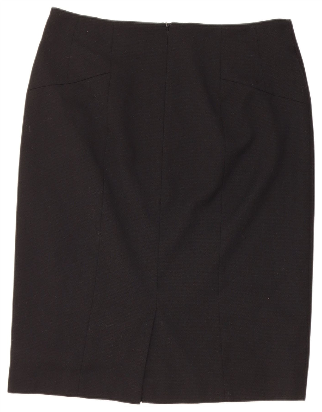REISS Womens Straight Skirt UK 14 Large W32  Black Wool