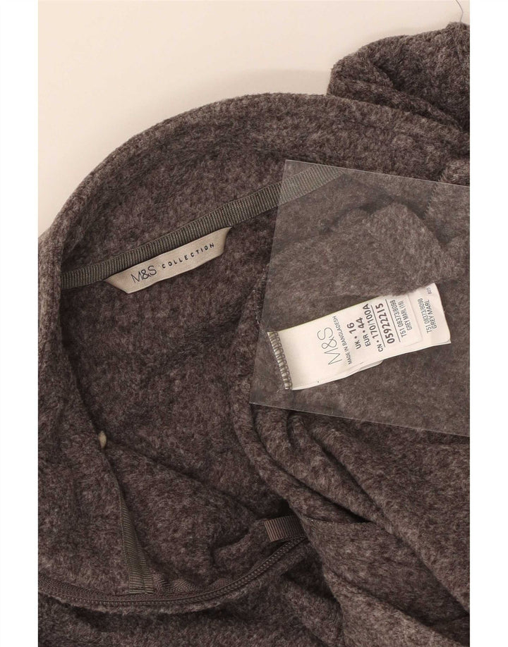 Marks & Spencer Γυναικείο Fleece Jacket UK 16 Large Grey Polyester