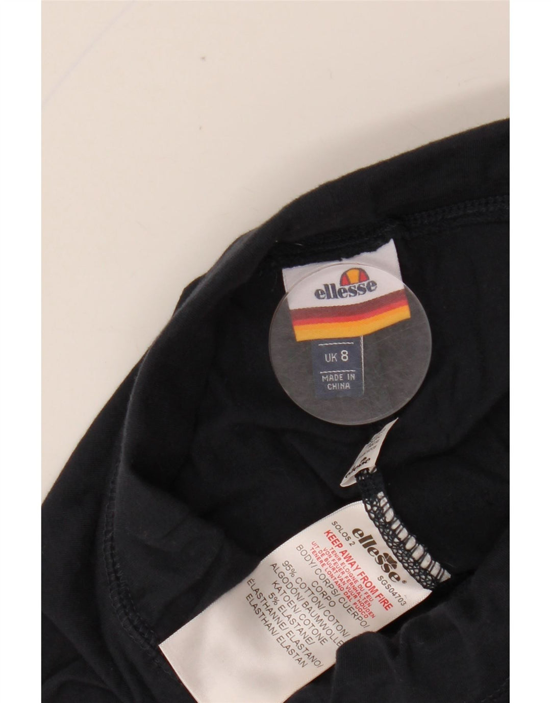 ELLESSE Γυναικείο Γραφικό Κολάν UK 8 Small Navy Blue Cotton