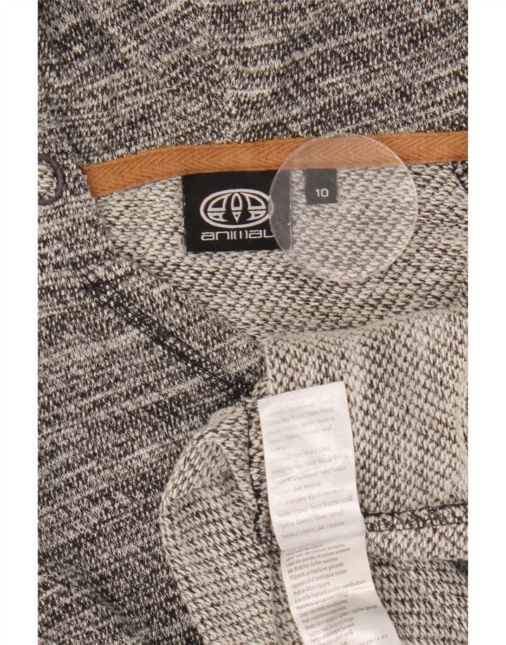 Γυναικείο Animal Hoodie Jumper UK 10 Small Grey Flecked Polyester