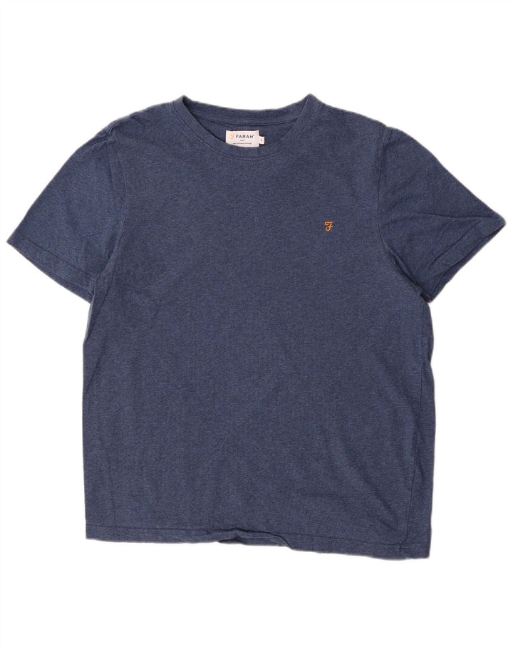 Ανδρικό T-Shirt FARAH Top από μεσαίο μπλε ναυτικό βαμβακερό