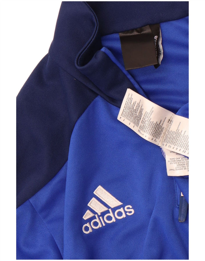 Ανδρική φόρμα αθλητικής φόρμας Adidas Climalite Top Medium Blue Colourblock