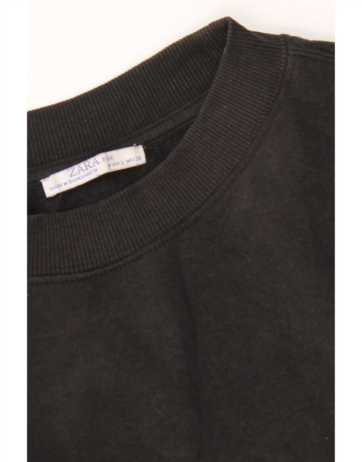 Zara Γυναικεία Φούτερ Jumper UK 16 Large Μαύρο