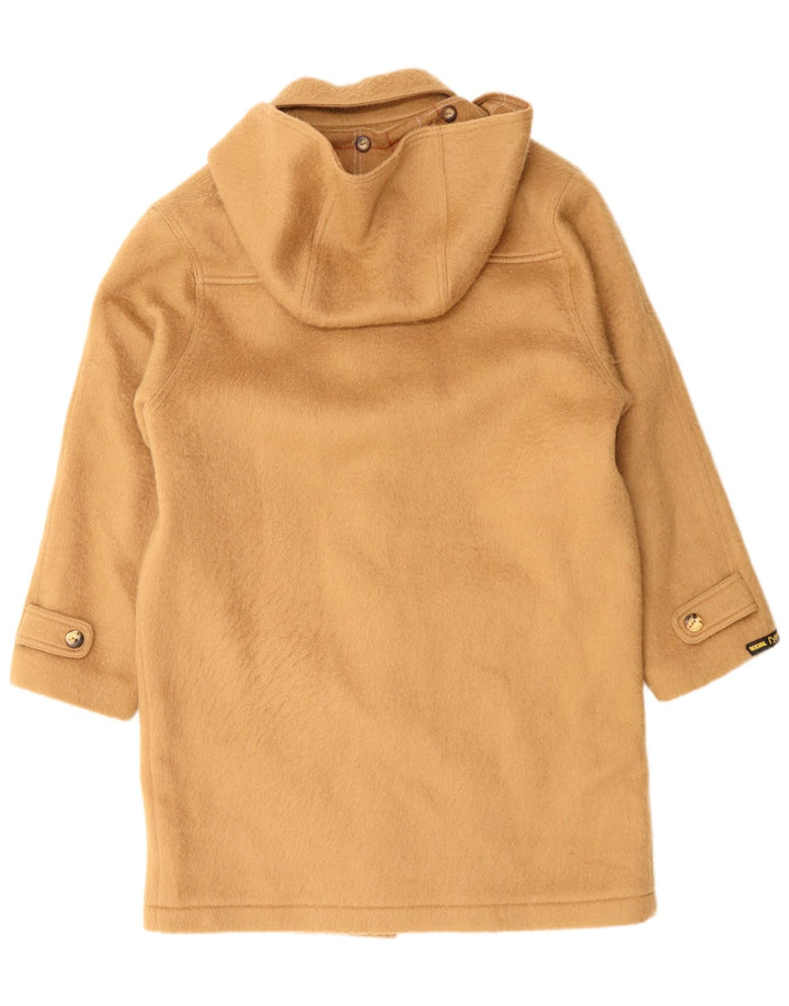 Vintage Ανδρικό παλτό Duffle με κουκούλα UK 40 Large Beige Wool