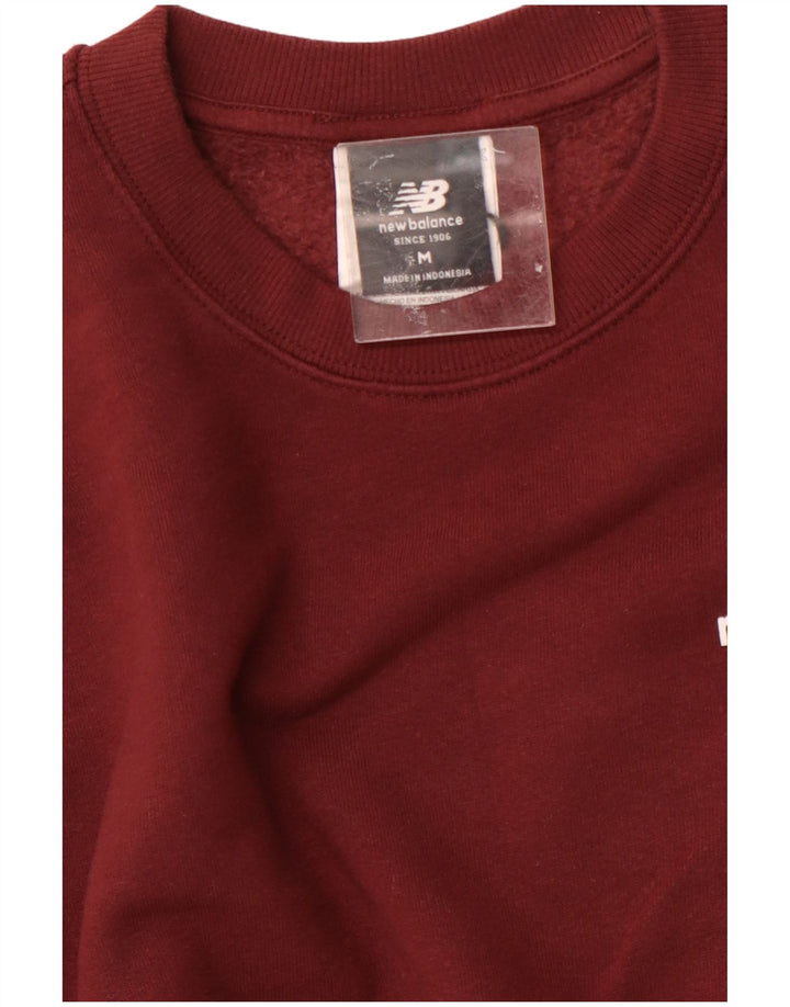 NEW BALANCE Ανδρικό Φούτερ Jumper Medium Burgundy Βαμβακερό
