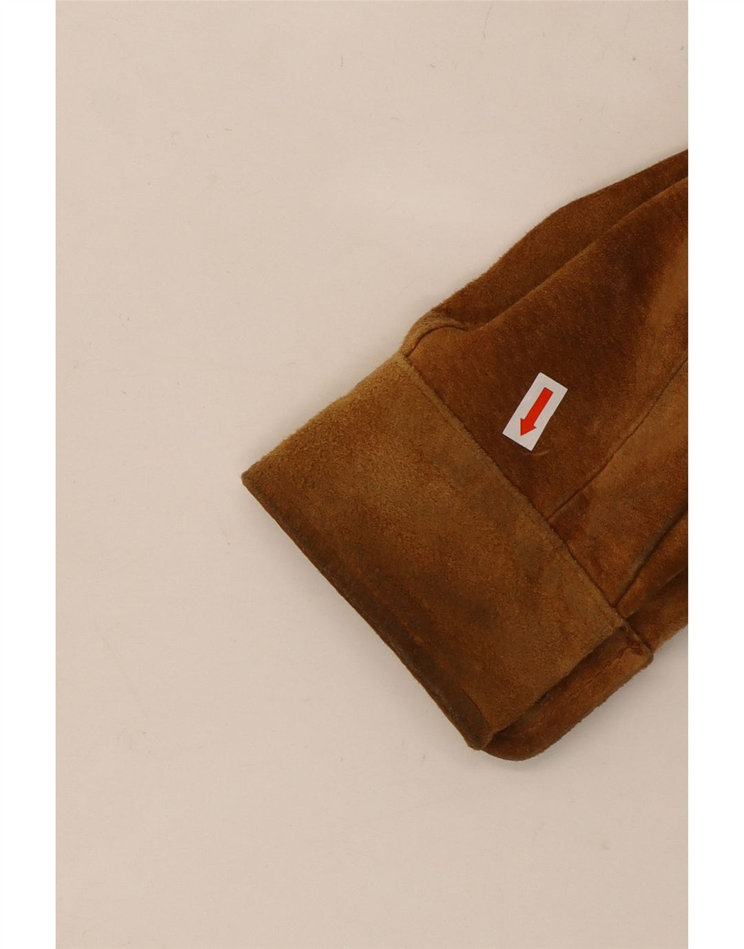 VINTAGE Γυναικείο πουκάμισο Suede UK 12 Medium Beige Leather