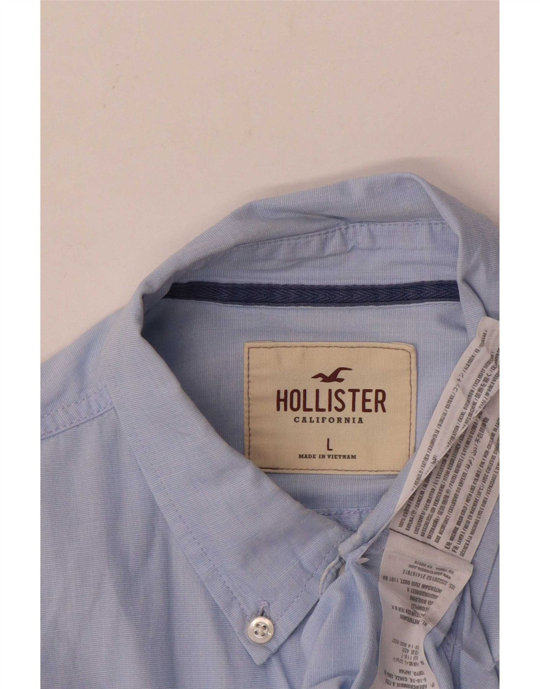 Ανδρικό πουκάμισο Hollister μεγάλο μπλε βαμβακερό