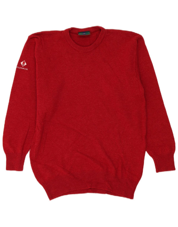 Ανδρικό πουλόβερ με λαιμόκοψη Glenmuir Small Lambswool σε μπορντό