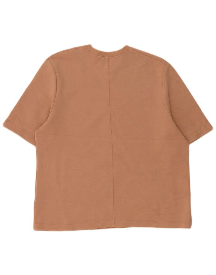 Ανδρικό T-Shirt Zara Τοπ μεσαίο μπεζ βαμβακερό