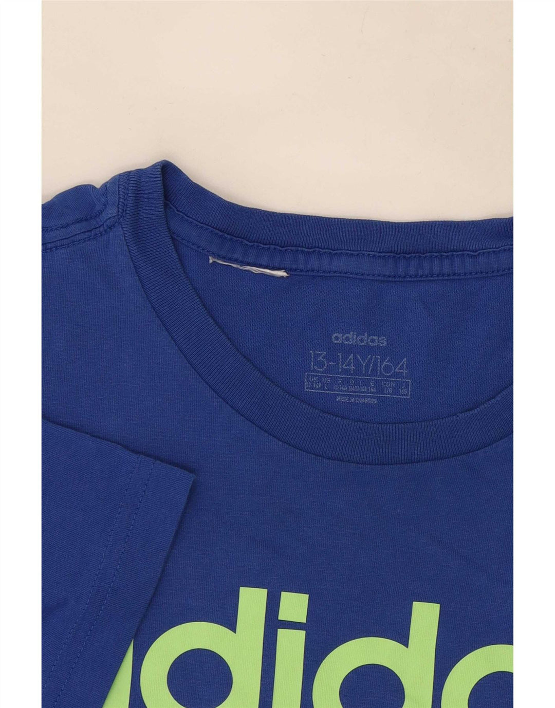 Adidas Boys Graphic T-Shirt Top 13-14 Years Blue