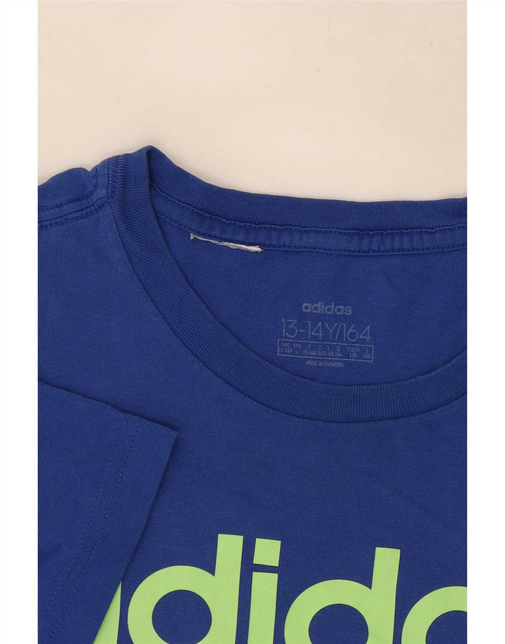 Adidas Boys Graphic T-Shirt Top 13-14 Years Blue