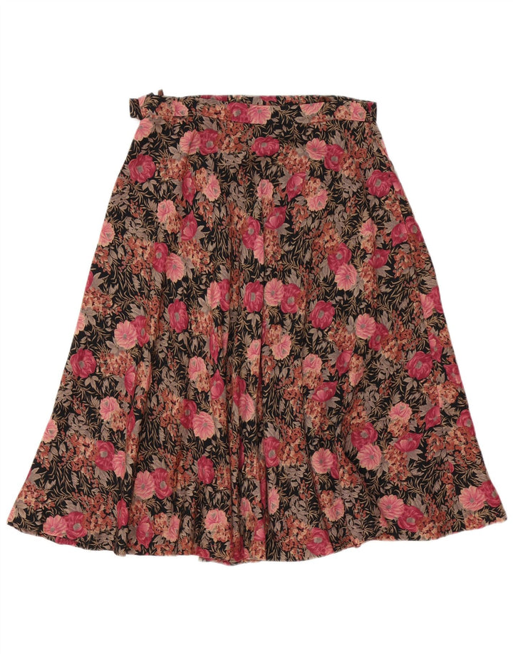 Vintage γυναικεία φούστα σε γραμμή Α W30 Μεσαίο ροζ Floral