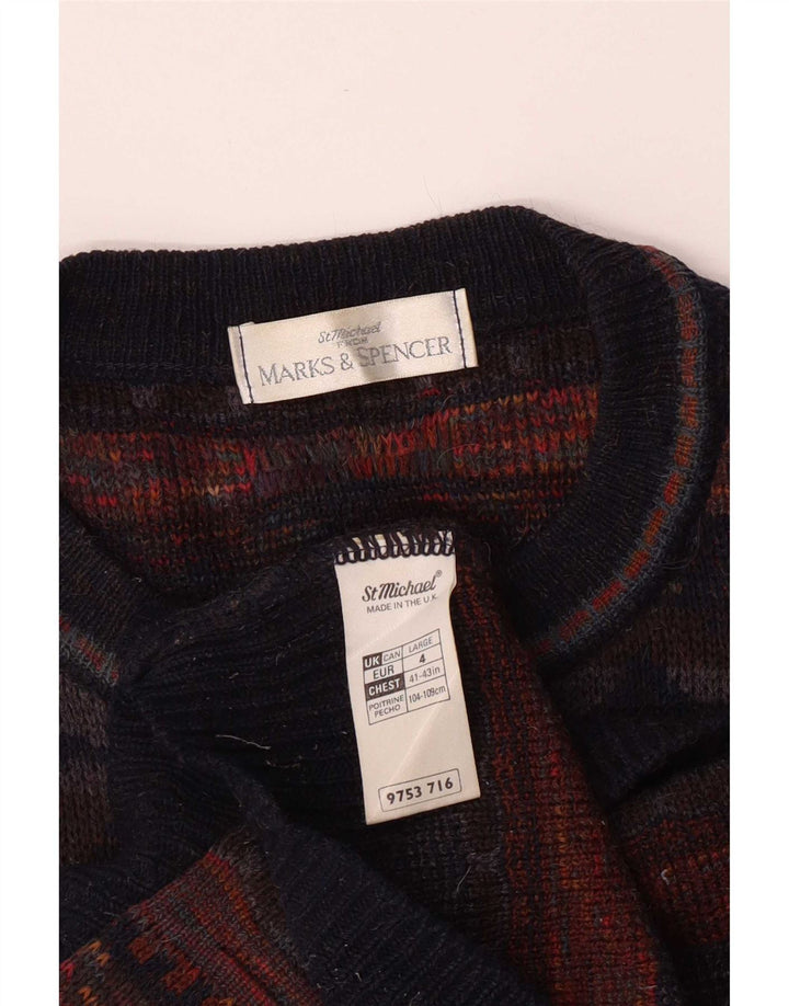 Ανδρικό πουλόβερ Marks & Spencer Boat Neck Jumper Μεγάλο Πολύχρωμο