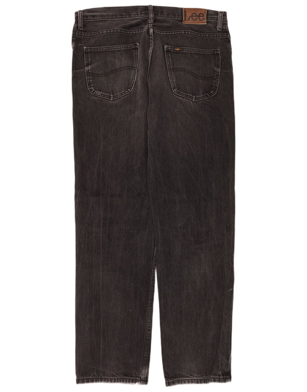 Lee Mens Brooklyn Straight Jeans W36 L34 Μαύρο βαμβακερό