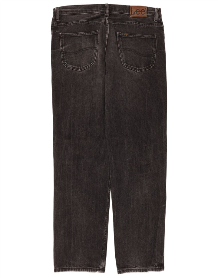 Lee Mens Brooklyn Straight Jeans W36 L34 Μαύρο βαμβακερό
