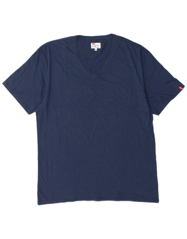 Ανδρικό T-Shirt LEVI'S Top 2XL Navy Blue Cotton