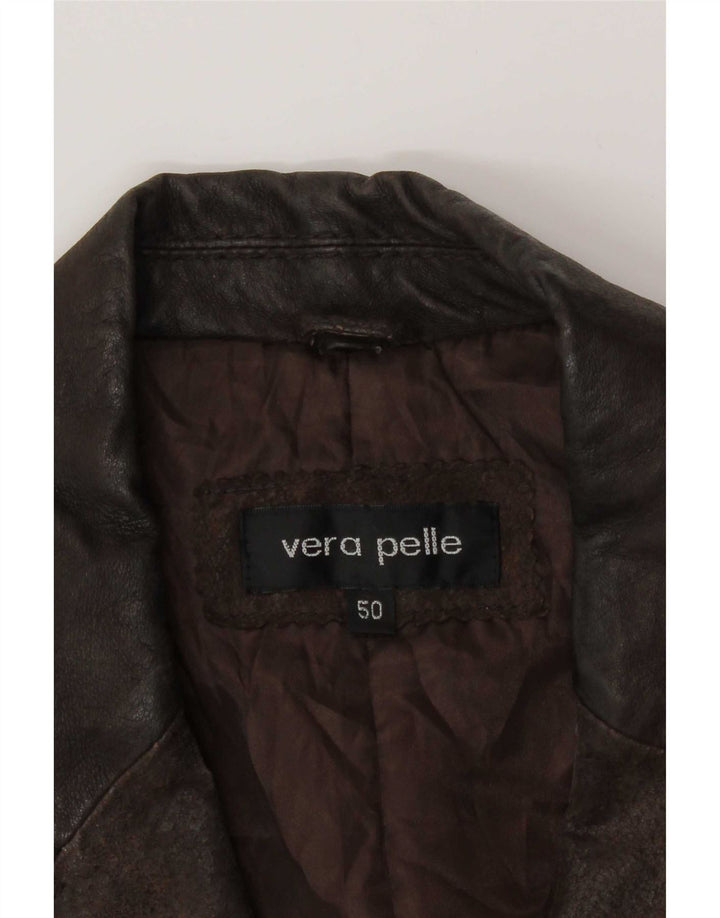 Vintage Ανδρικό Δερμάτινο Μπουφάν Blazer IT 50 Μεγάλο Καφέ