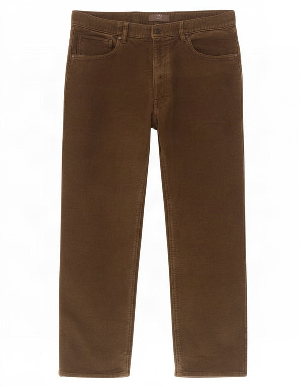 Marks & Spencer Ανδρικό ίσιο casual παντελόνι W38 L31 Χακί βαμβακερό