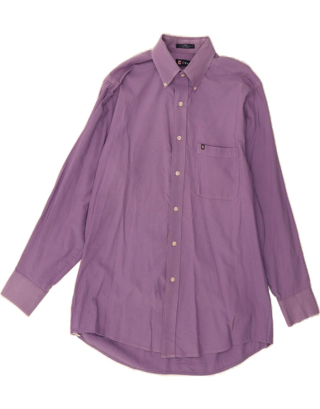CHAPS Mens Oxford Shirt Size 15-15 1/2 Medium Purple Cotton Vintage Chaps and Second-Hand Chaps from Messina Hembry 