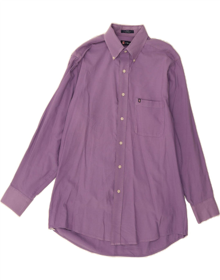 CHAPS Mens Oxford Shirt Size 15-15 1/2 Medium Purple Cotton Vintage Chaps and Second-Hand Chaps from Messina Hembry 