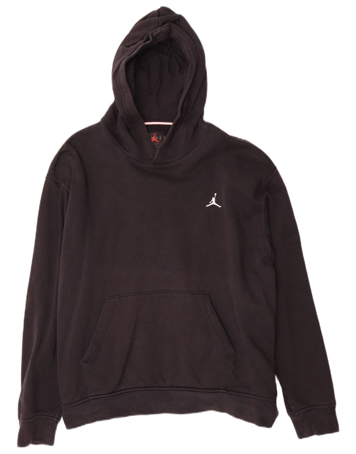 Jordan Ανδρικό Hoodie Jumper μεγάλο μαύρο βαμβακερό