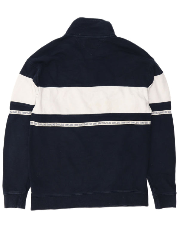 Γραφικό ανδρικό φούτερ Tommy Hilfiger Jumper Small Navy Blue Colourblock
