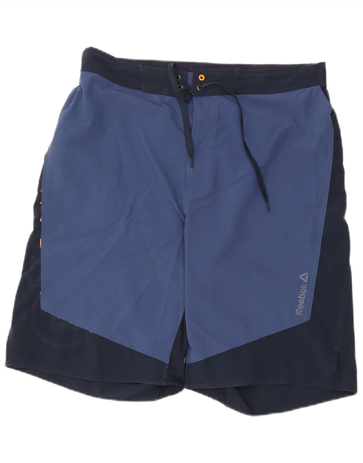 Ανδρικό σορτς κολύμβησης Reebok XL Navy Blue Colorblock Πολυεστέρας