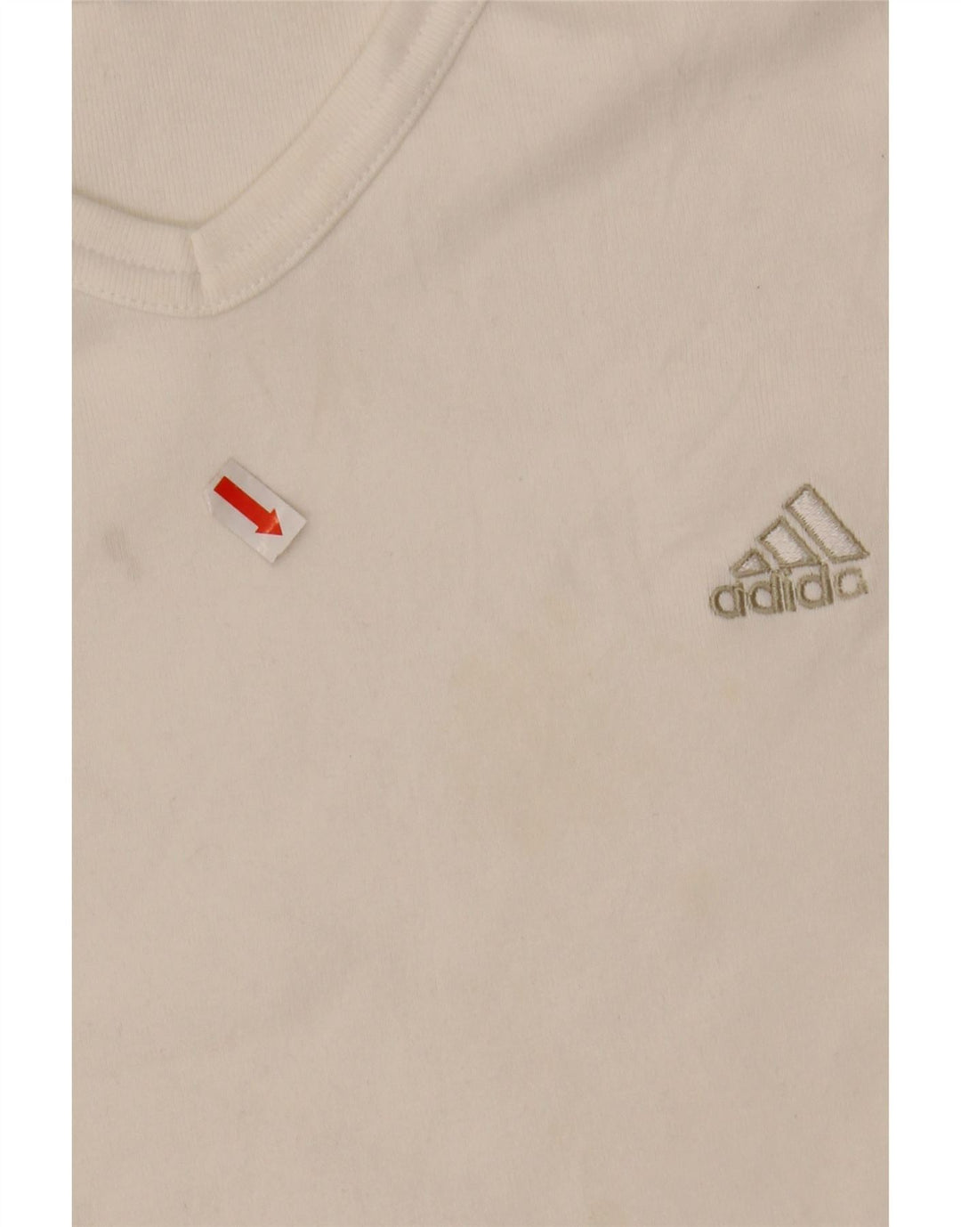 Γυναικείο T-Shirt ADIDAS Top UK 14 μεσαίο λευκό βαμβακερό