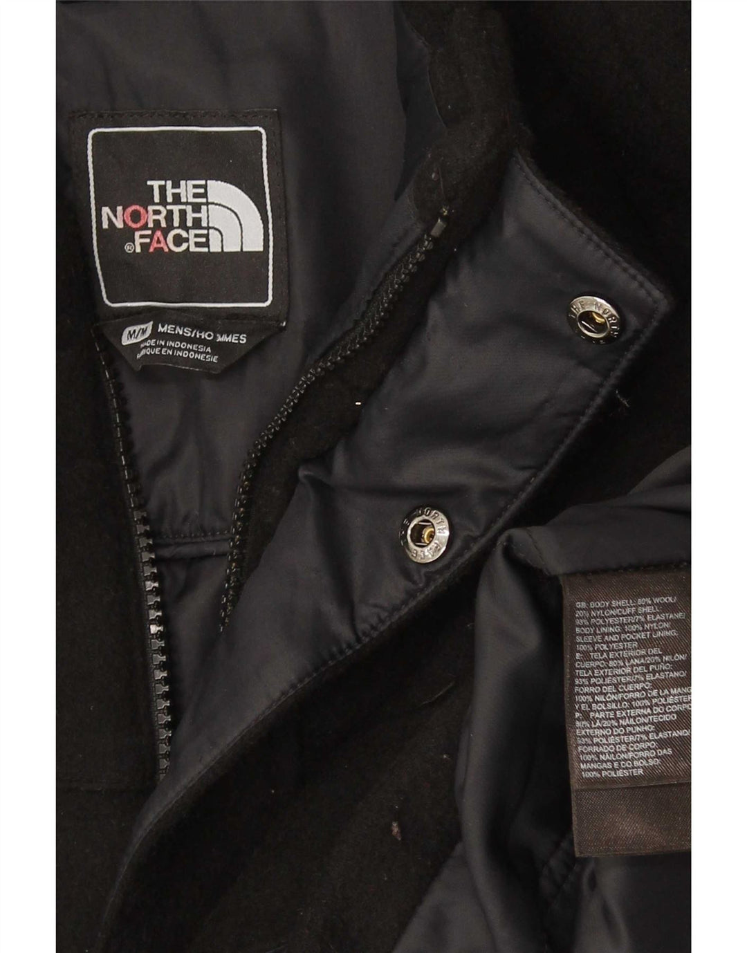 Ανδρικό πανωφόρι North Face UK 38 Medium Black Wool