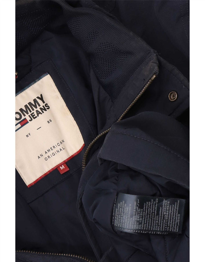 Ανδρικό παλτό με κουκούλα Tommy Hilfiger UK 38 Medium Navy Blue