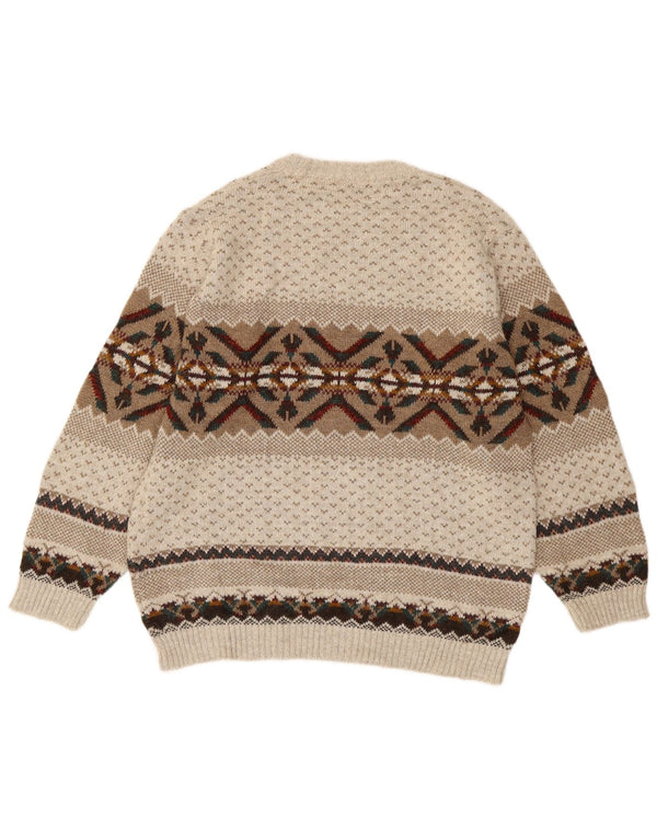 Marks & Spencer Ανδρικό πουλόβερ με λαιμόκοψη St. Michael Crew Large Beige