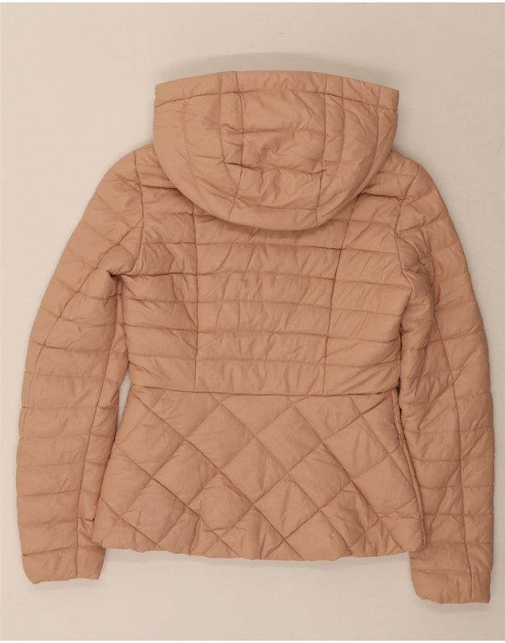 GUESS Γυναικείο μπουφάν με κουκούλα UK 6 XS Ροζ Πολυουρεθάνης