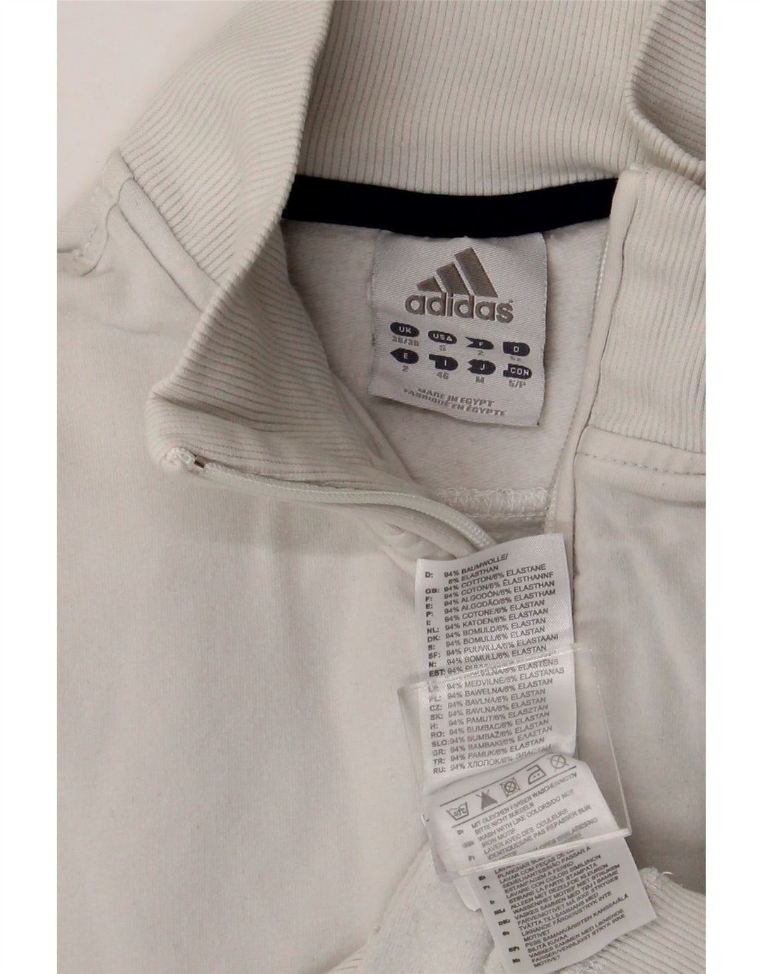 Ανδρική φόρμα ADIDAS Top Jacket UK 36/38 Μικρό λευκό βαμβακερό