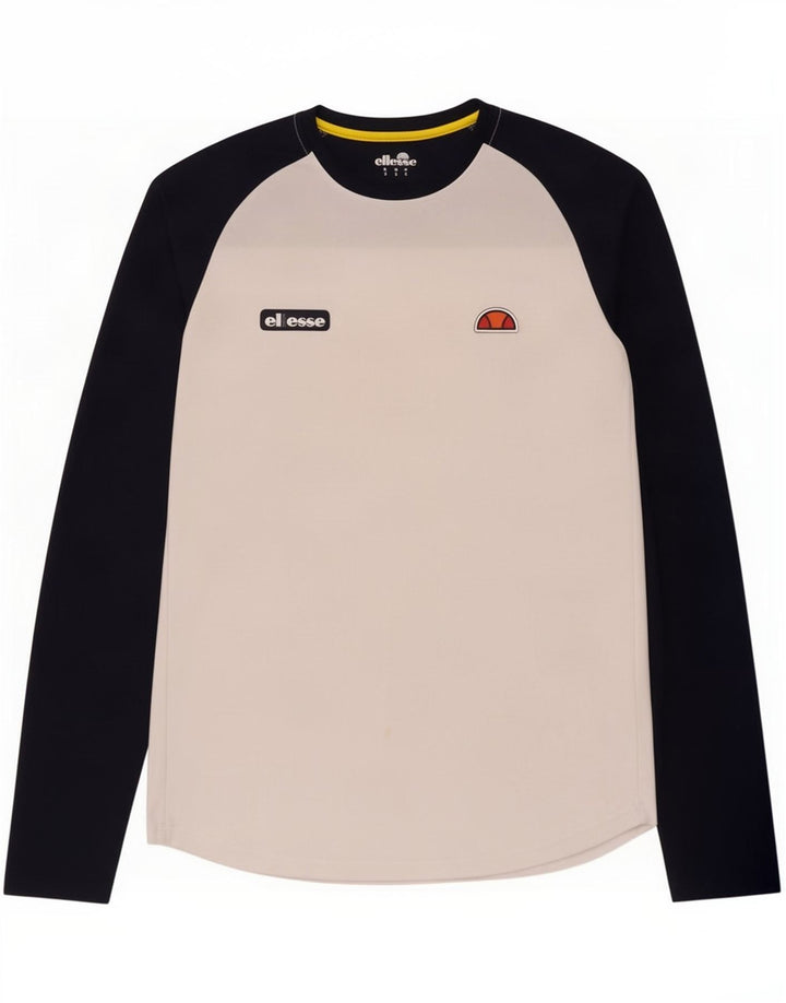 Ellesse Ανδρικό μακρυμάνικο μπλουζάκι Small White Colorblock Polyester
