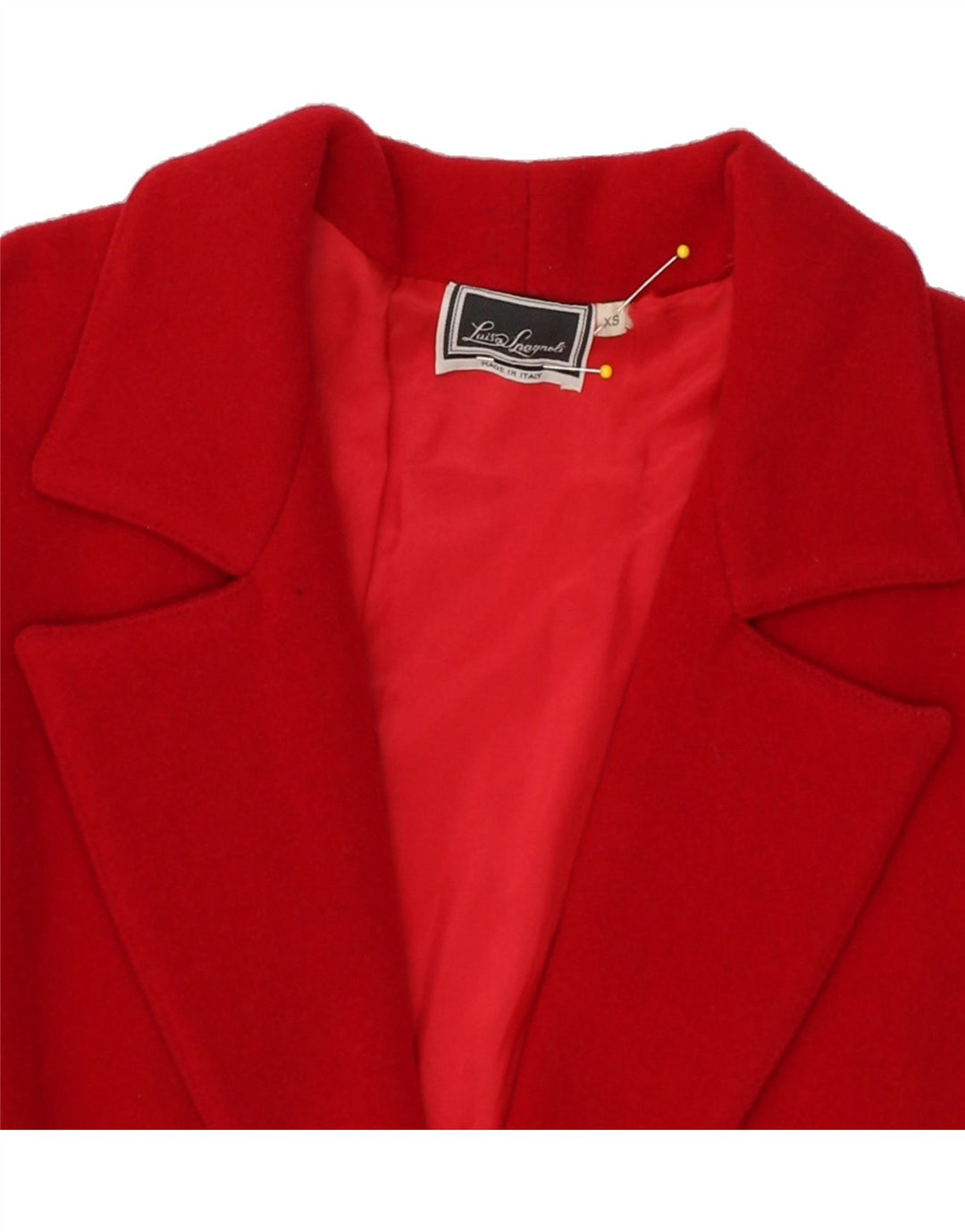 LUISA SPAGNOLI Womens Oversized Overcoat UK 6 XS Red Wool Vintage Luisa Spagnoli and Second-Hand Luisa Spagnoli from Messina Hembry 