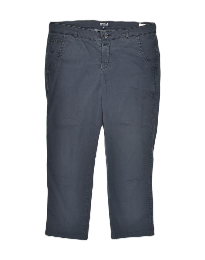 WOOLRICH Womens Slim Fit Chino Trousers W31 L25 Navy Blue Cotton | Vintage Woolrich | Thrift | Second-Hand Woolrich | Used Clothing | Messina Hembry 