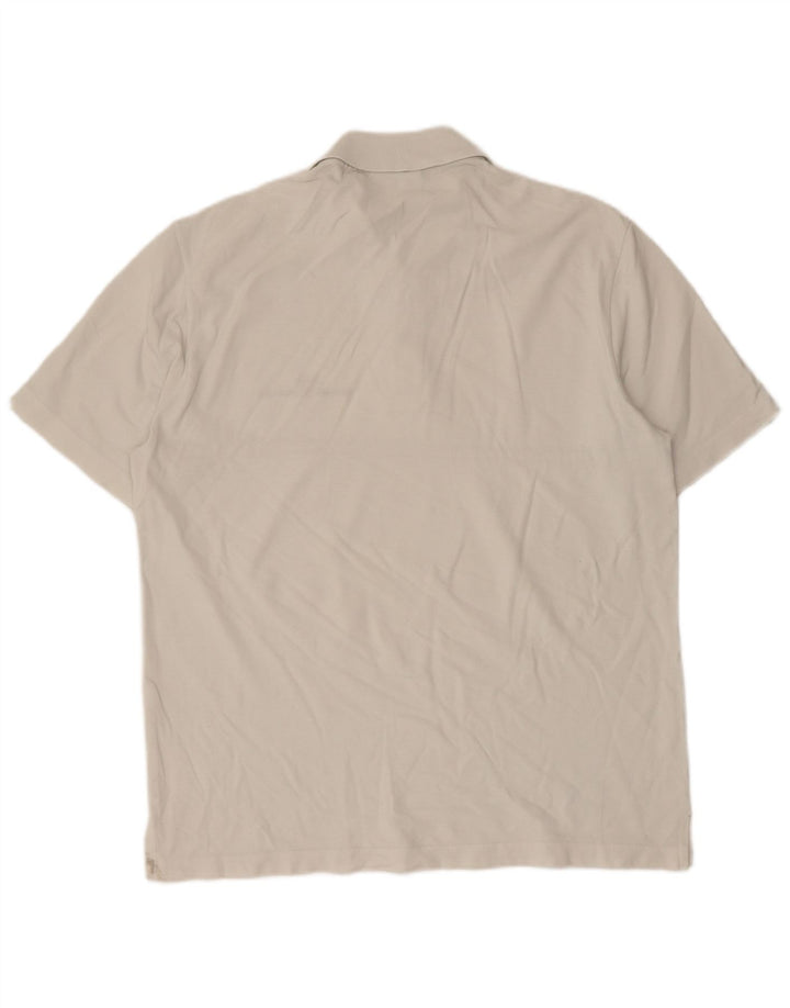 Sergio Tacchini Ανδρικό μπλουζάκι πόλο μεγάλο λευκό βαμβακερό ριγέ