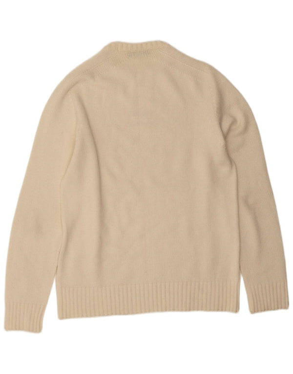 Ανδρικό πουλόβερ με λαιμόκοψη Guess By Marciano, Medium Off White